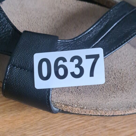 Munro Libra Women’s 8.5 Black Leather Strappy Slide Sandals Made in USA - Picture 10 of 10